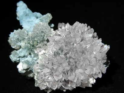 AMETHYSTE SUR ARAGONITE VERTE