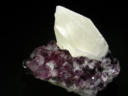 CALCITE SUR AMETHYSTE