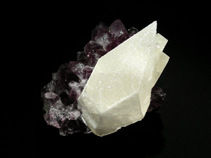 CALCITE SUR AMETHYSTE